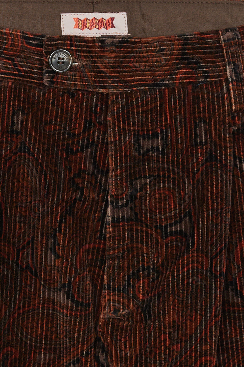 Patterned Corduroy Trousers