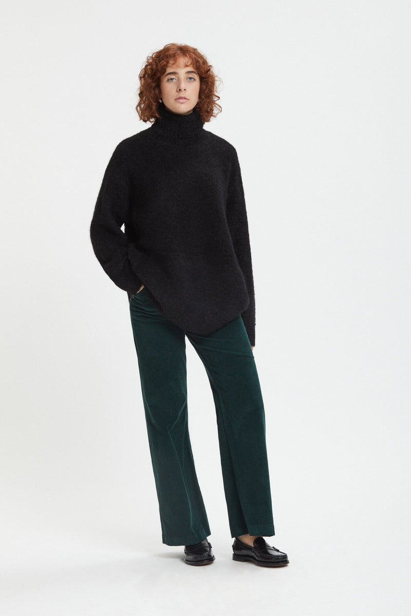 Alpaca-blend high neck jumper