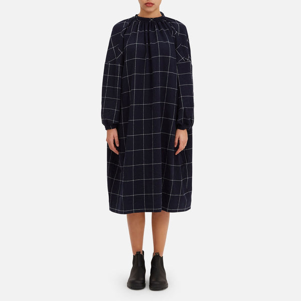 Oversized checked dress