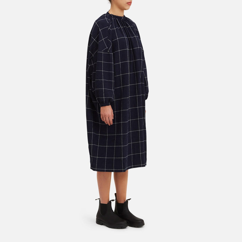 Oversized checked dress