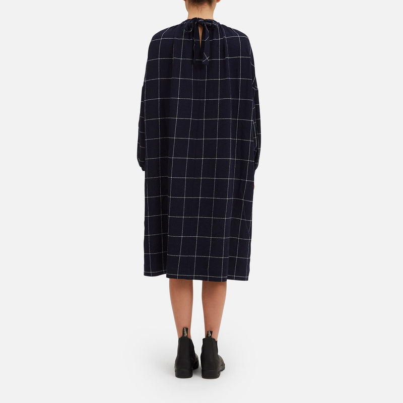 Oversized checked dress