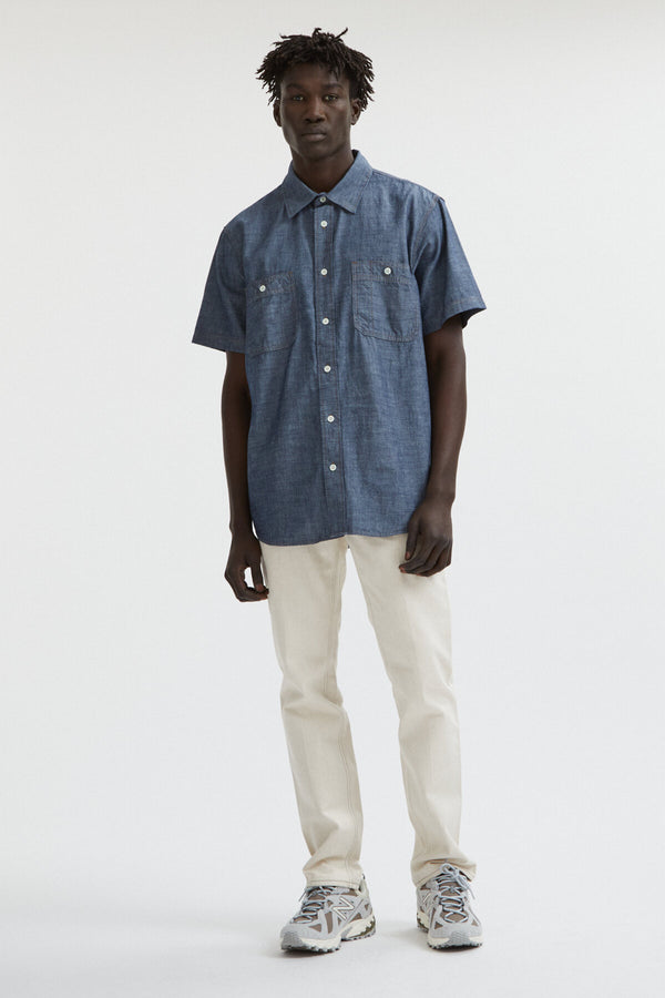 SHORT SLEEVE CHAMBRAY SHIRT