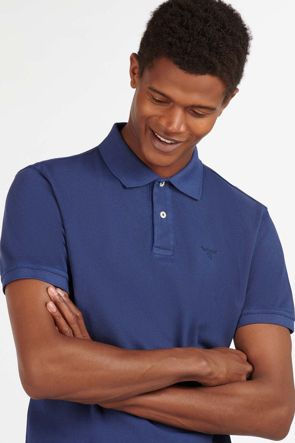 Washed-Out Sports Polo Shirt