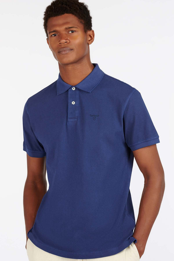 Washed-Out Sports Polo Shirt