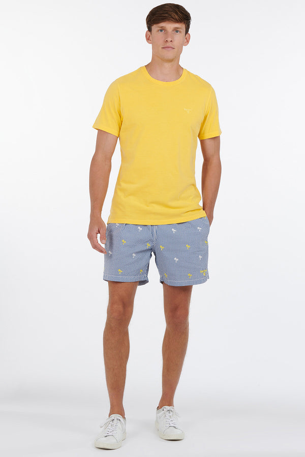 Palm Stripe Swim Short