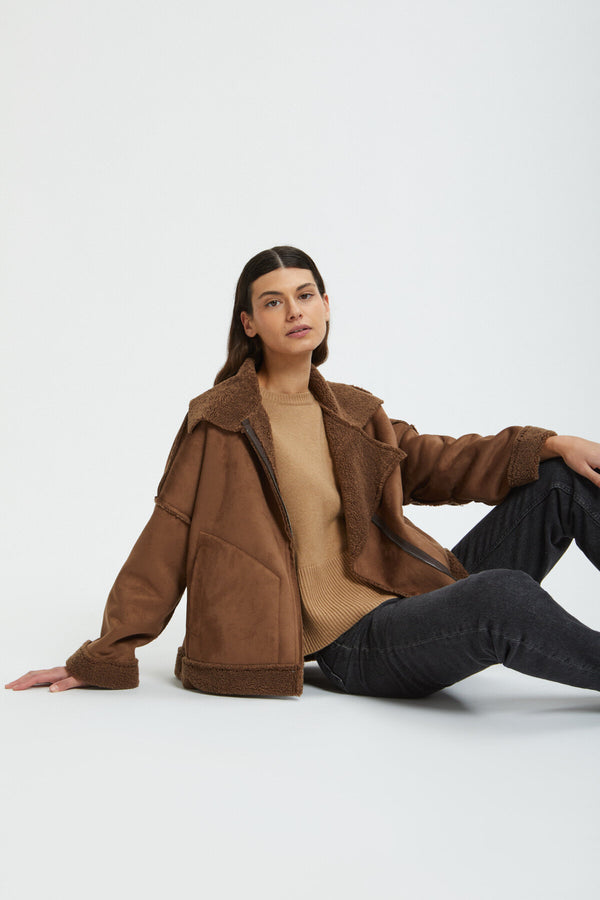 Eco-Shearaling Jacket