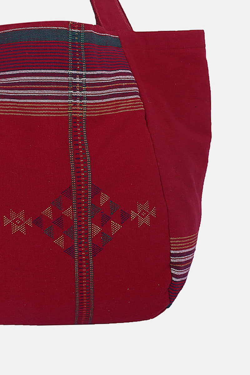 Red khadi Cotton Bag