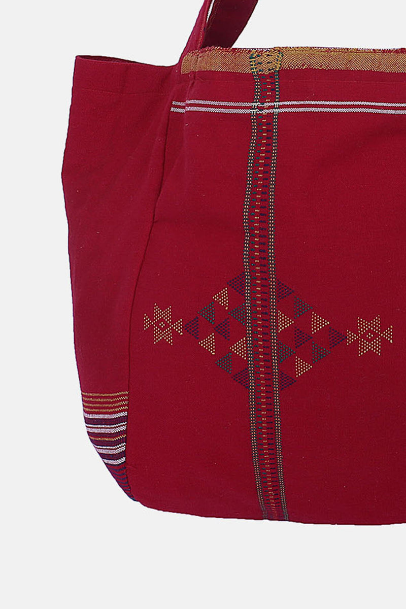 Red khadi Cotton Bag