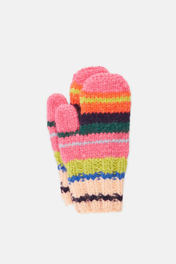 Anthea Striped Wool Gloves